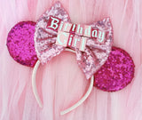 Sequin Bow Birthday Girl Ears