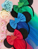 3 Fairies Inspired Ears With Glitter Hat (With or without a veil)