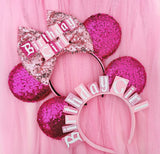Sequin Bow Birthday Girl Ears