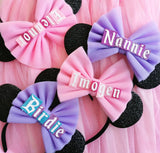 Custom Name On Large Bow Ears