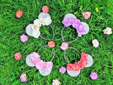 Pastel Rose Flower Crown Ears