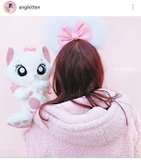 Fluffy Marie Ears with Bow