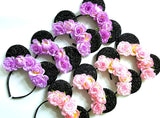 Pastel Rose Flower Crown Ears