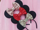 Ears with Sequin Bow - Custom Colours