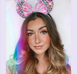 Crystal Ears with Iridescent Bow