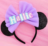 Custom Name On Large Bow Ears