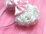 Foam Rose Ears with Satin Bow