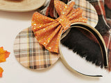 Pumpkin Spice Checked Minnie Ears