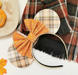 Pumpkin Spice Checked Minnie Ears