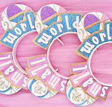 Pink and Blue Pastel World Headband