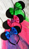 3 Fairies Inspired Ears With Glitter Hat (With or without a veil)