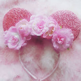 Pastel Rose Flower Crown Ears