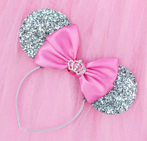 Glitter Princess Ears with Crown
