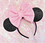 Cute Ears with Large Sequin Bow - Custom Colours