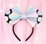Glitter Bow And Polka Dots Headband