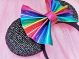 Leatherette Rainbow Bow Ears