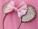 Sassy Sequin Ears with Satin Bow