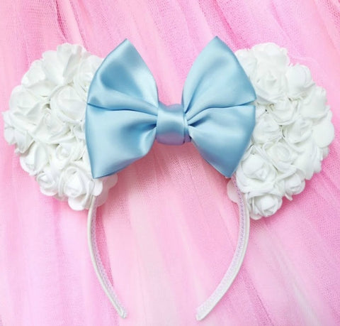 Foam Rose Ears with Satin Bow
